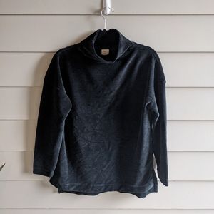 Chenille textured mock neck top